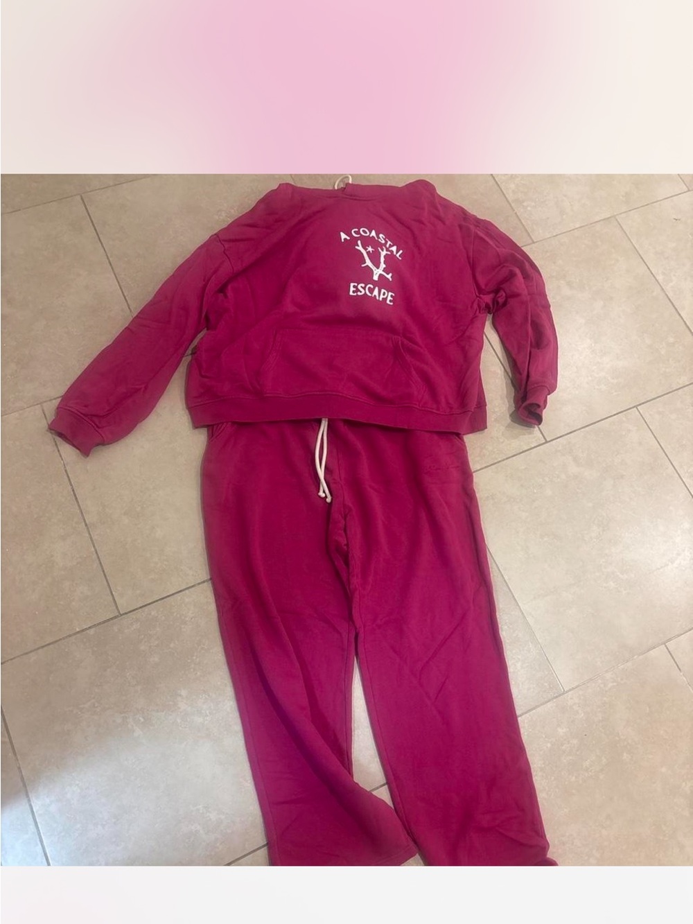 KROST Women's Two-Piece sweatpants Set - Berry Pink